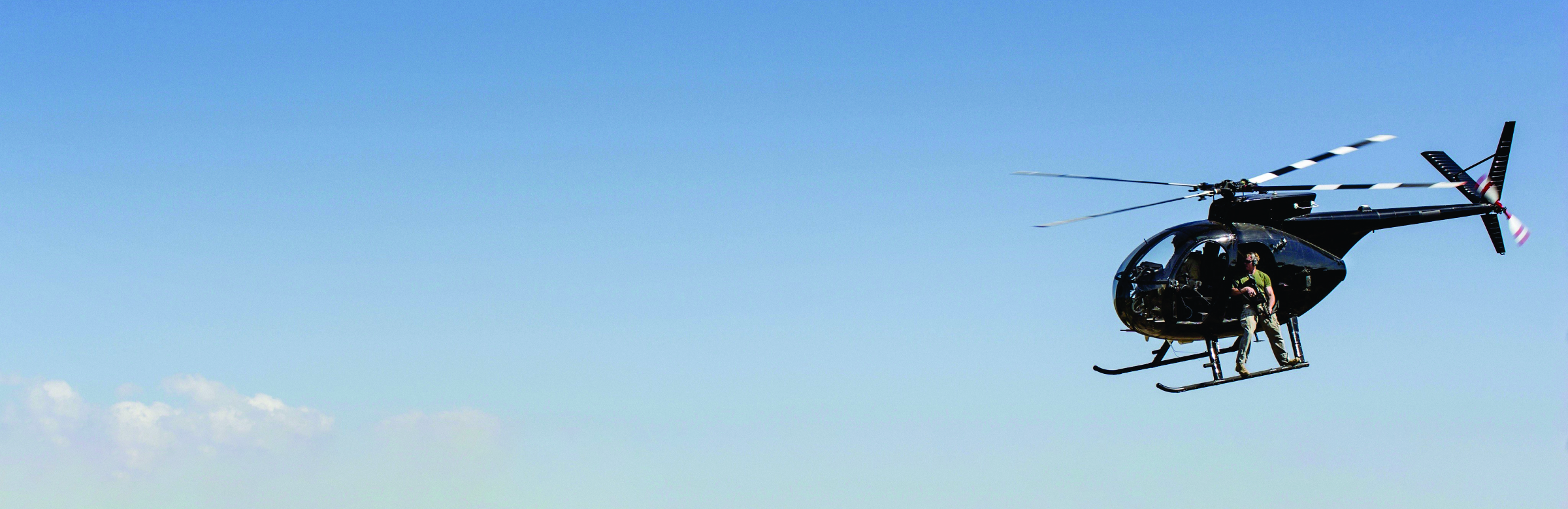 People enjoying shooting from helicopter over Texas